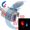 Motorcycle USB Mobile Phone Charger with Switch / Bright Blue Indicator Light
